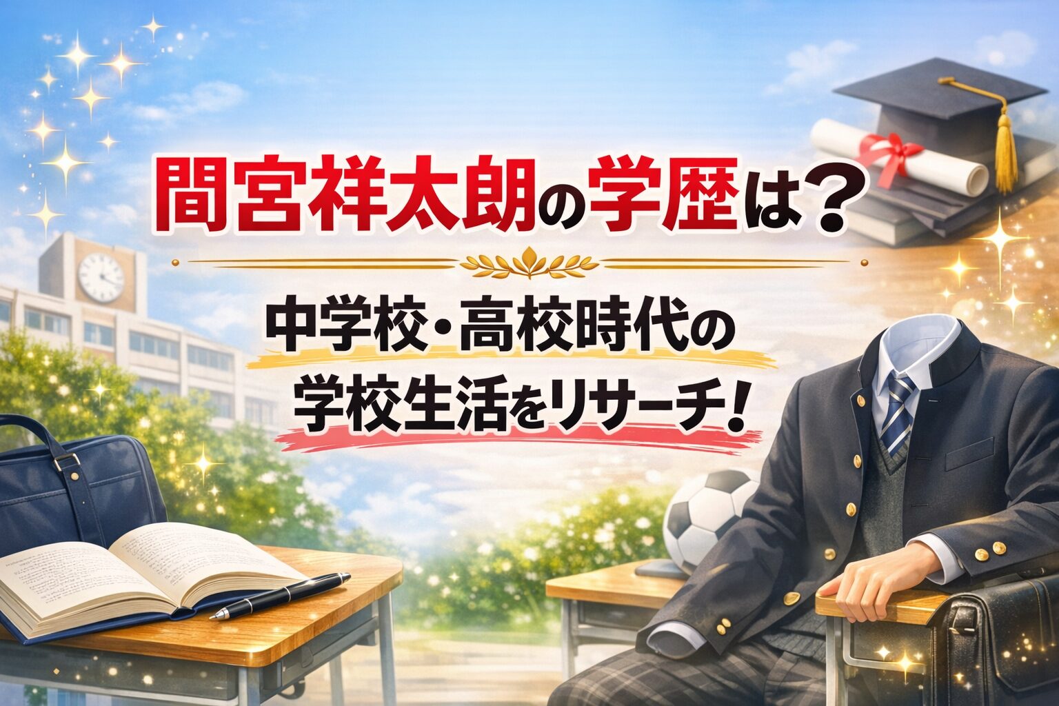 タイトル 間宮祥太朗の学歴は？中学校・高校時代の学校生活をリサーチ！ アイキャッチ画像