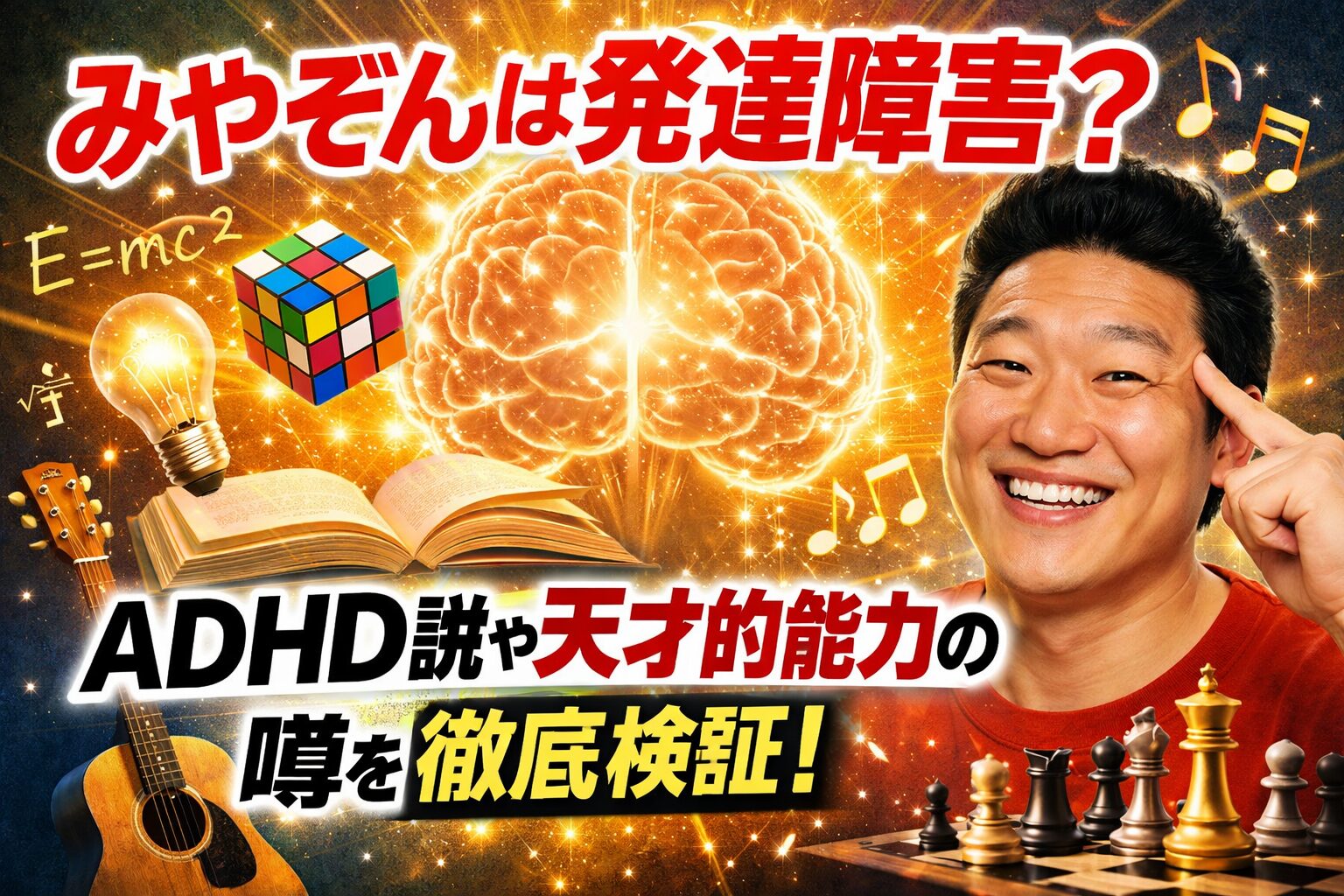 タイトル みやぞんは発達障害？ADHD説や驚異的な天才的能力の噂を徹底検証！ イメージアイキャッチ画像