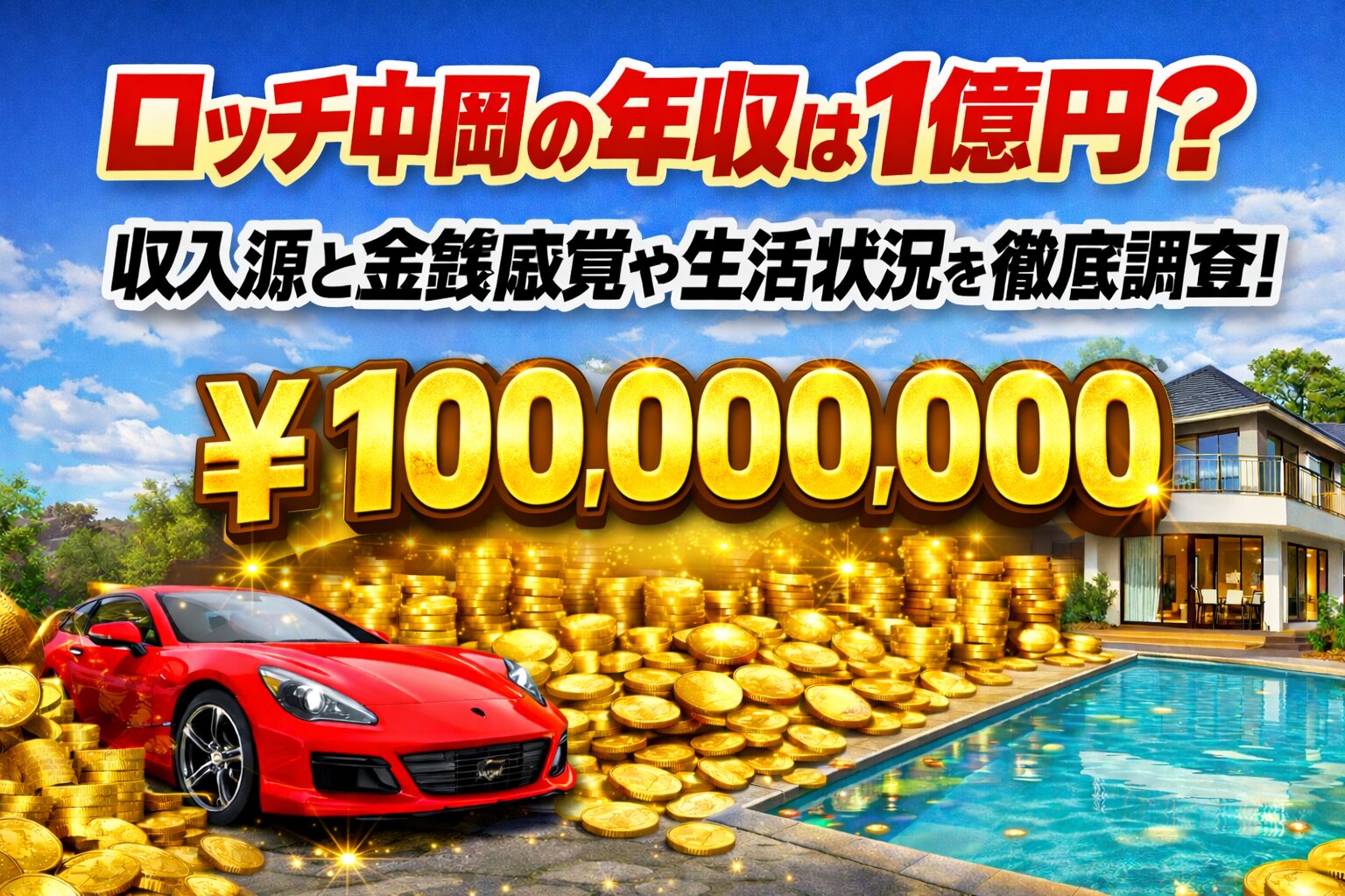 タイトル ロッチ中岡の年収は1億円?収入源と金銭感覚や生活状況を徹底調査!イメージアイキャッチ画像