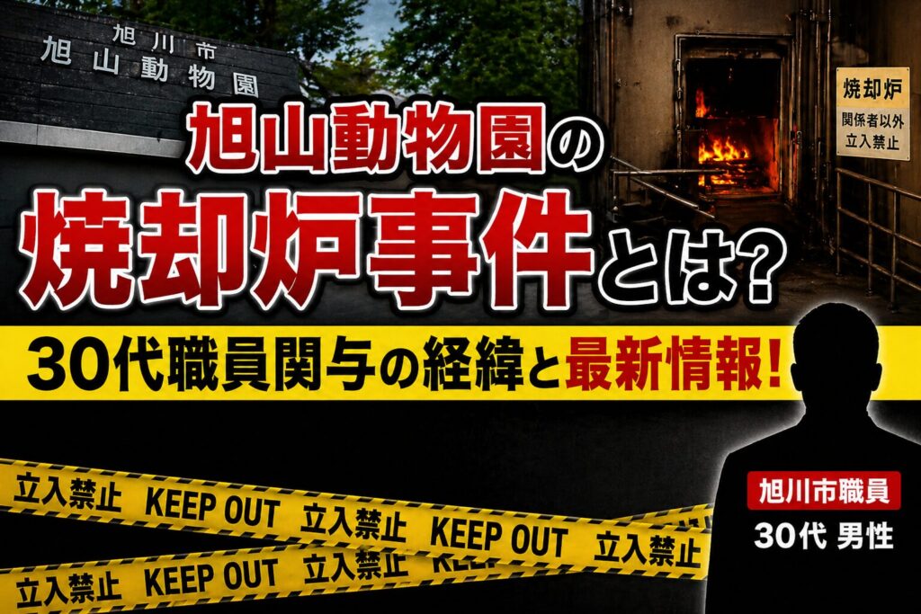 タイトル 旭山動物園の焼却炉事件とは？30代職員関与の経緯と最新情報！ イメージアイキャッチ画像