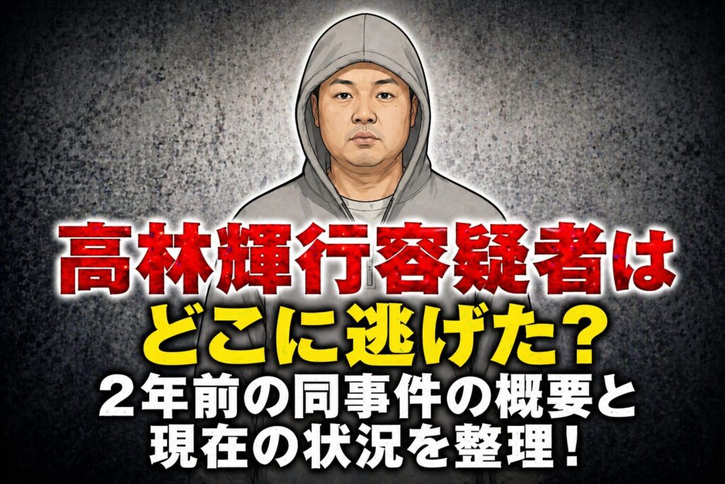 見出し 高林輝行容疑者はどこに逃げた？２年前の同事件の概要と現在の状況を整理！ イメージアイキャッチ画像